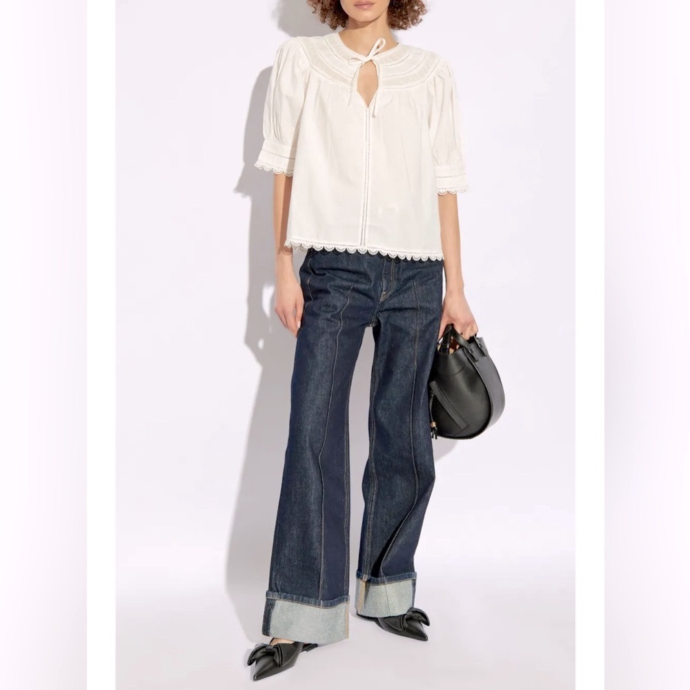 BNWT Ulla Johnson Dylan Top in Cowrie - Picture 4 of 9